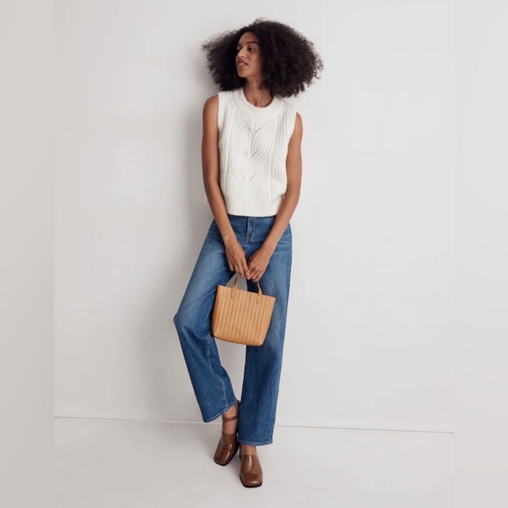 Madewell Pointelle Knowe Sweater Vest M
